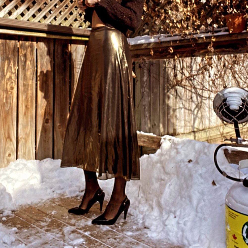 Wilfred Gold Foil Midi Skirt